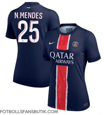 Paris Saint-Germain Nuno Mendes #25 Replika Hemmatröja Damer 2024-25 Kortärmad